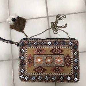 Anthropologie Steven clutch with chain handbag